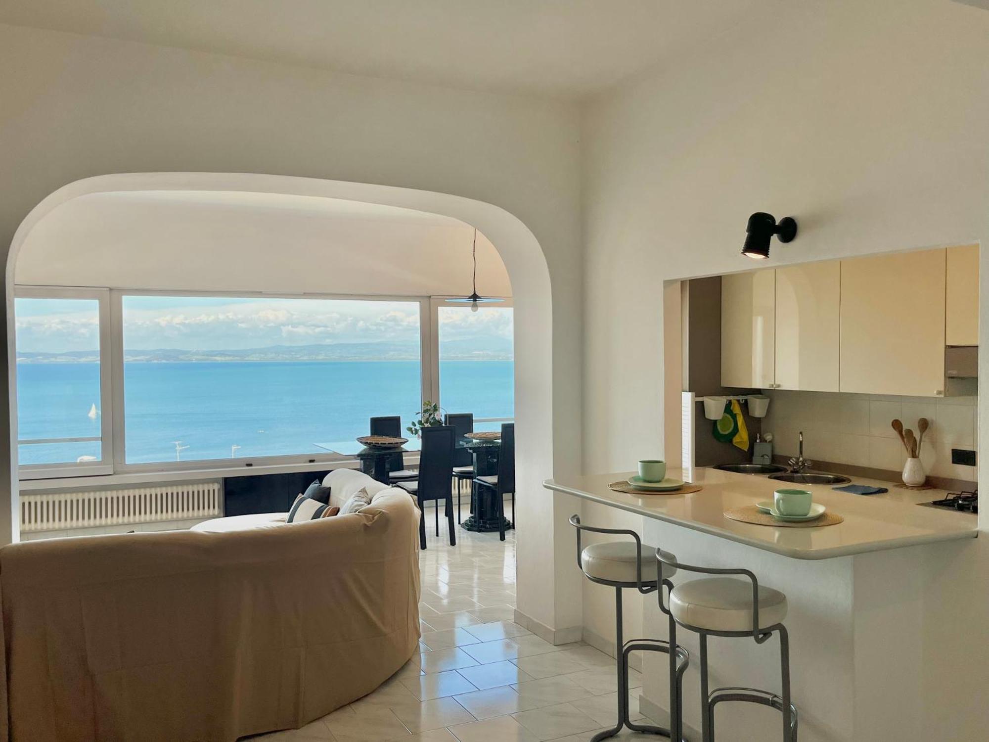 Porto Santo Stefano Vista Mare + Parcheggio Gratuito公寓 外观 照片